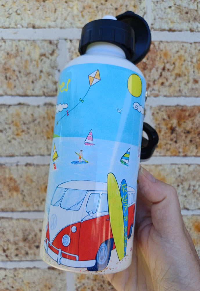 Beach Kombi 600ml Aluminium Water Bottle