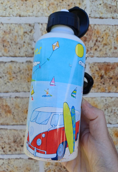 Beach Kombi 600ml Aluminium Water Bottle