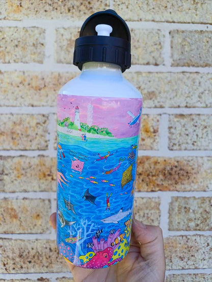 Island Vibes 600ml Aluminium Water Bottle