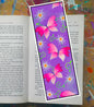 Boho Butterflies Magenta Bookmark