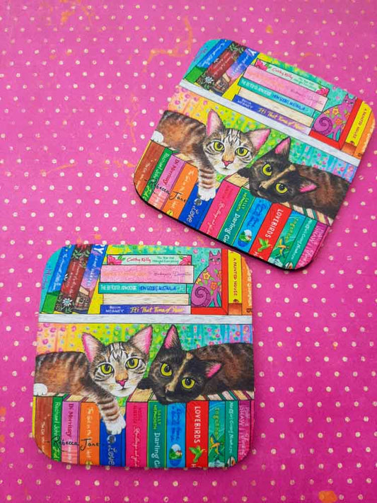 Cats n Books Coaster