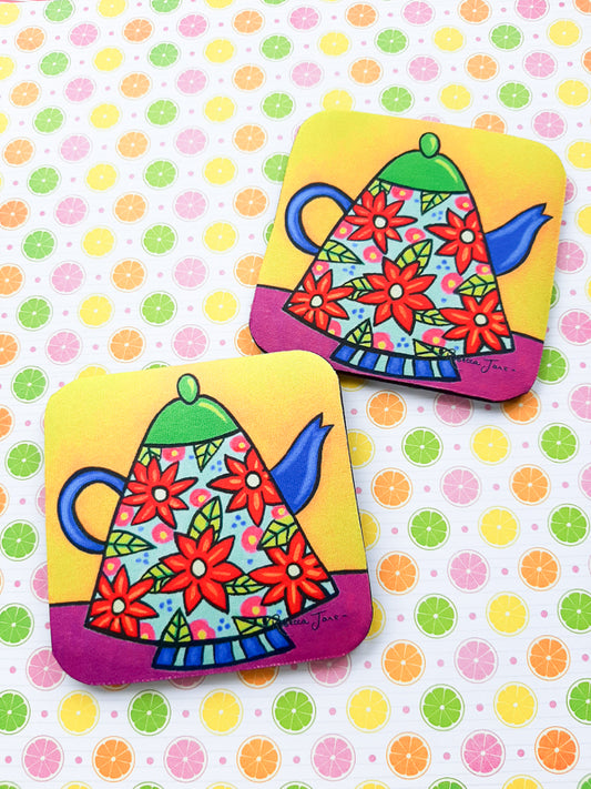 Flower Teapot Coaster