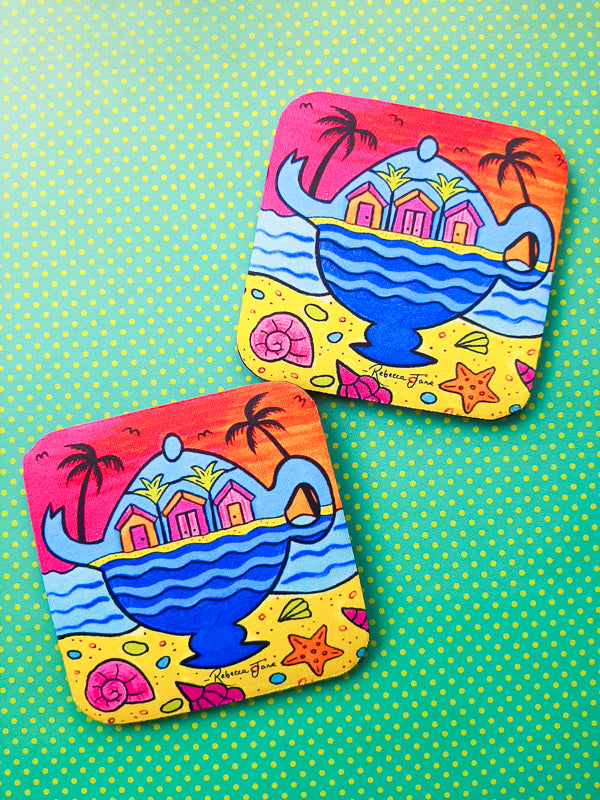 Sunset Teapot Coaster