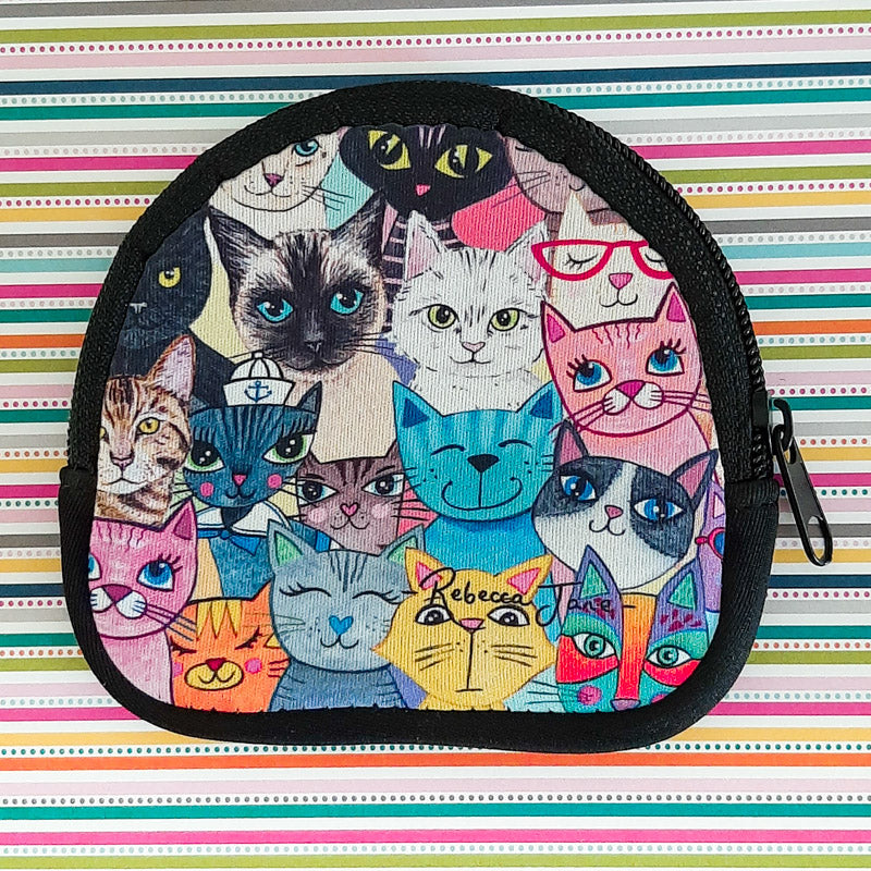 Colourful Cats Coin Pouch