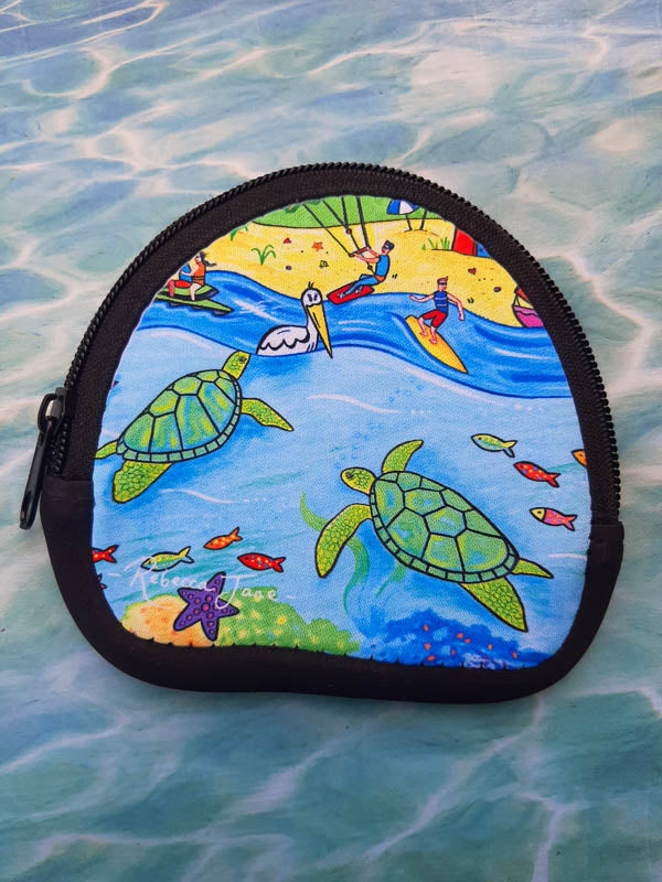 Summer Holiday Turtles Coin Pouch