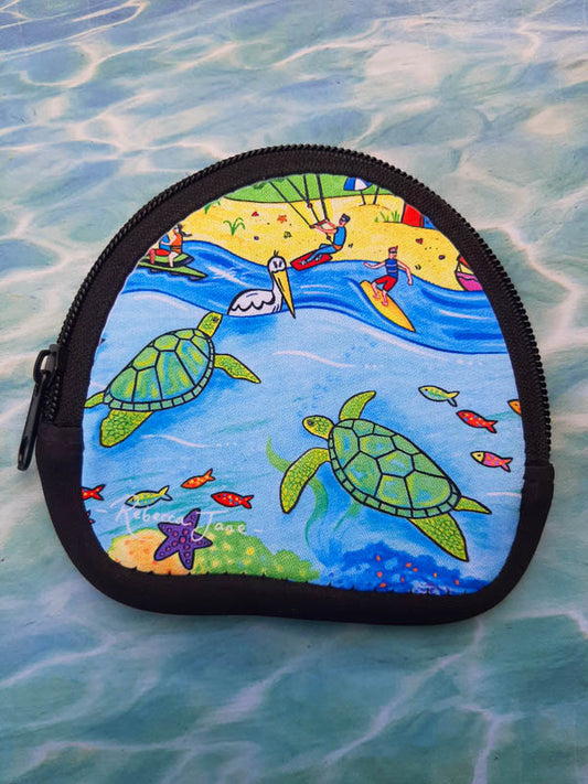 Summer Holiday Turtles Coin Pouch
