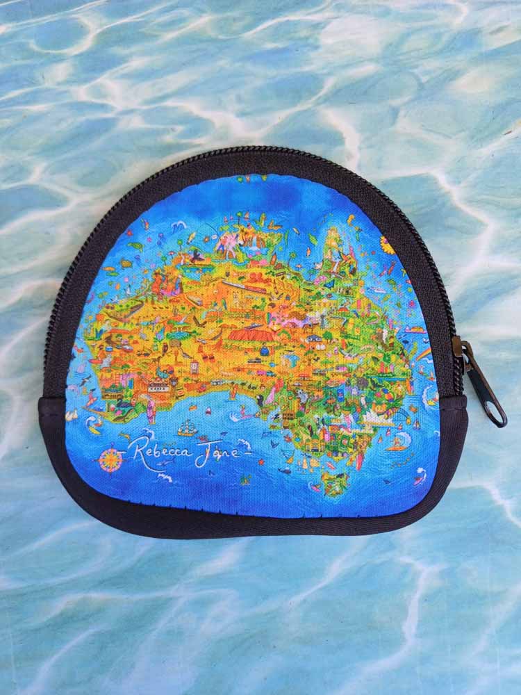 The Great Australian Map Coin Pouch