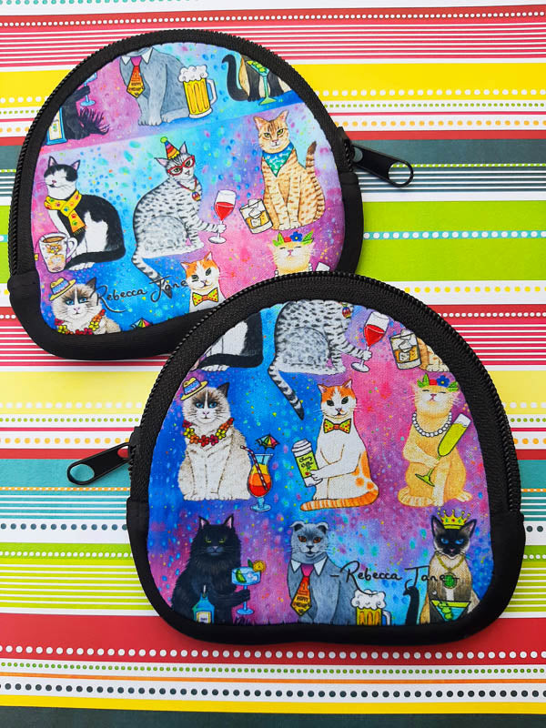 Thirsty Felines Coin Pouch