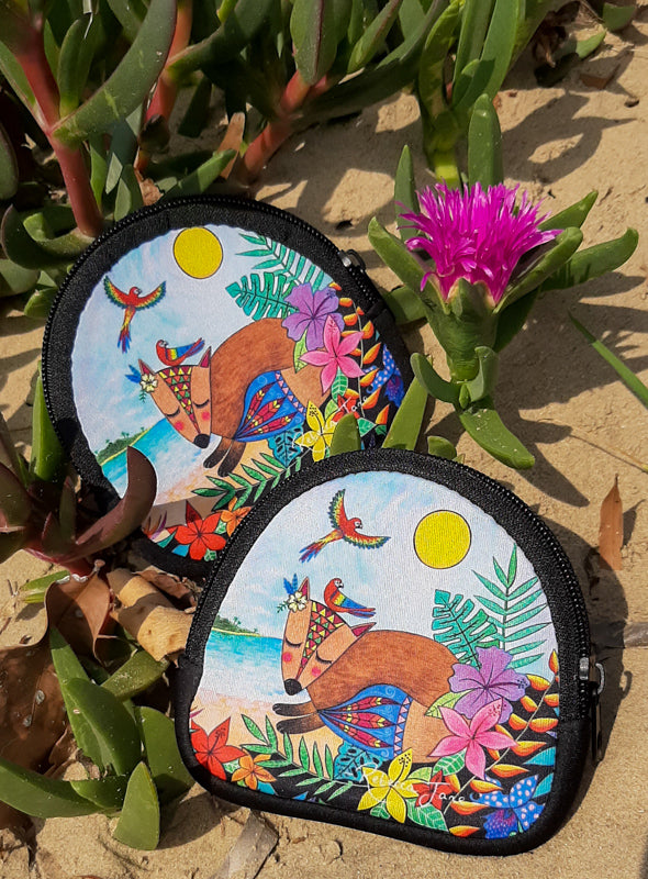 Tropical Fox Coin Pouch