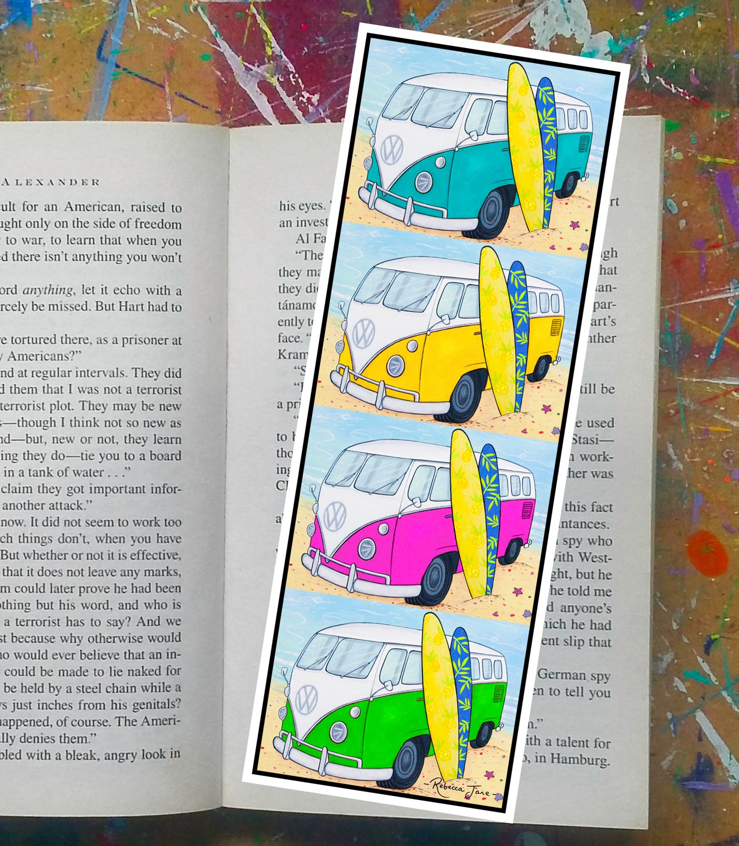 Coloured Kombi One Bookmark