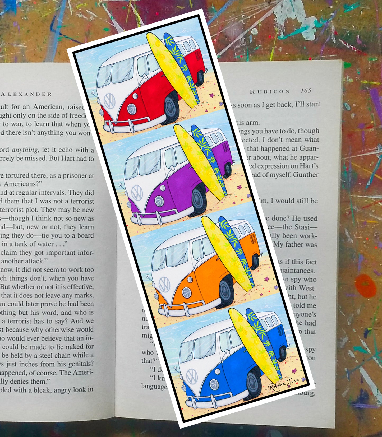 Coloured Kombi Two Bookmark