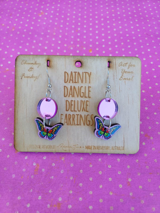 Butterfly Dainty Dangle Deluxe Earrings
