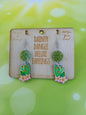 Green Tree Frog Dainty Dangle Deluxe Earrings