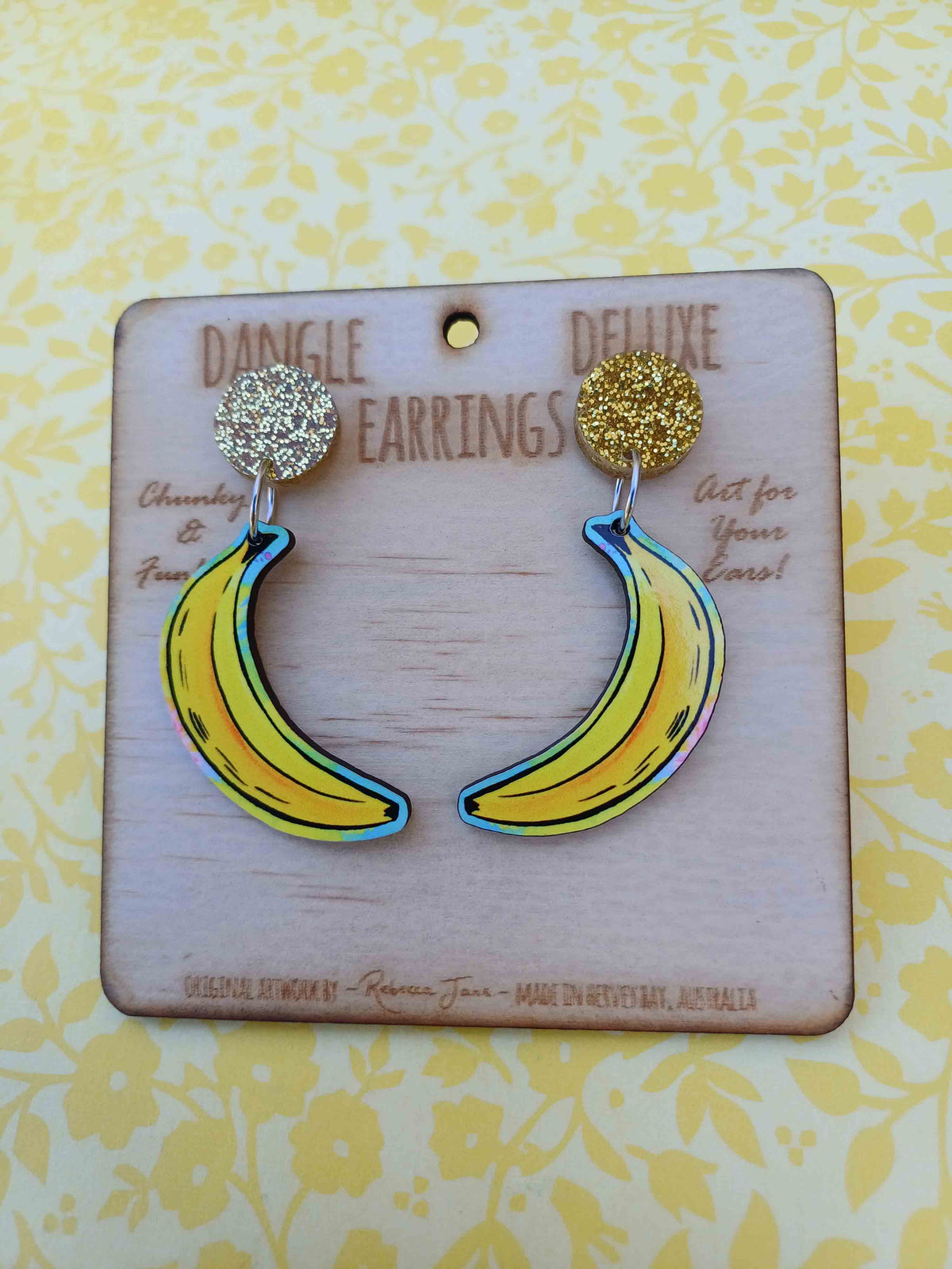 Banana Dangle Deluxe Earrings