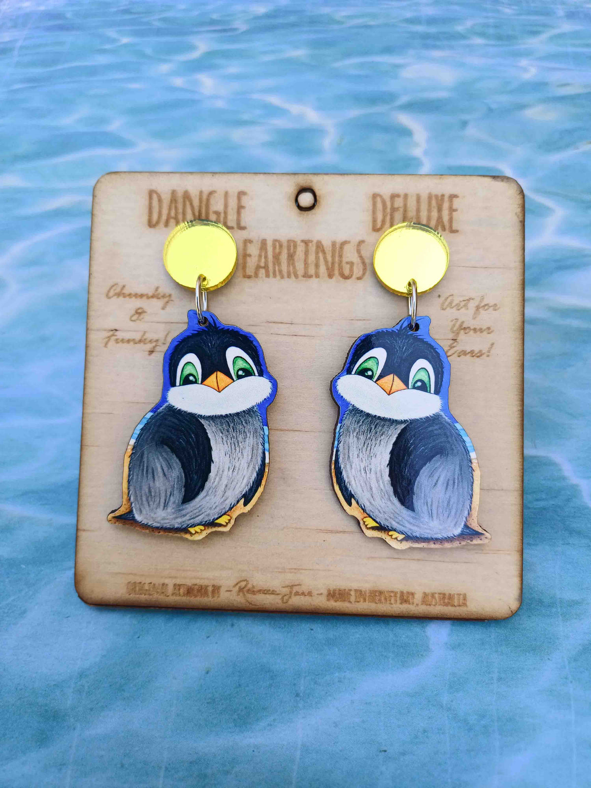 Beach Pengy Dangle Deluxe Earrings
