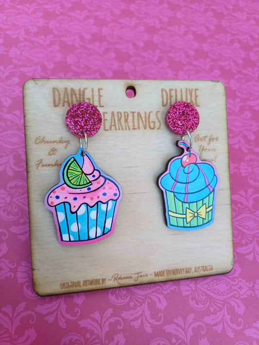 Bow Cake Dangle Deluxe Earrings