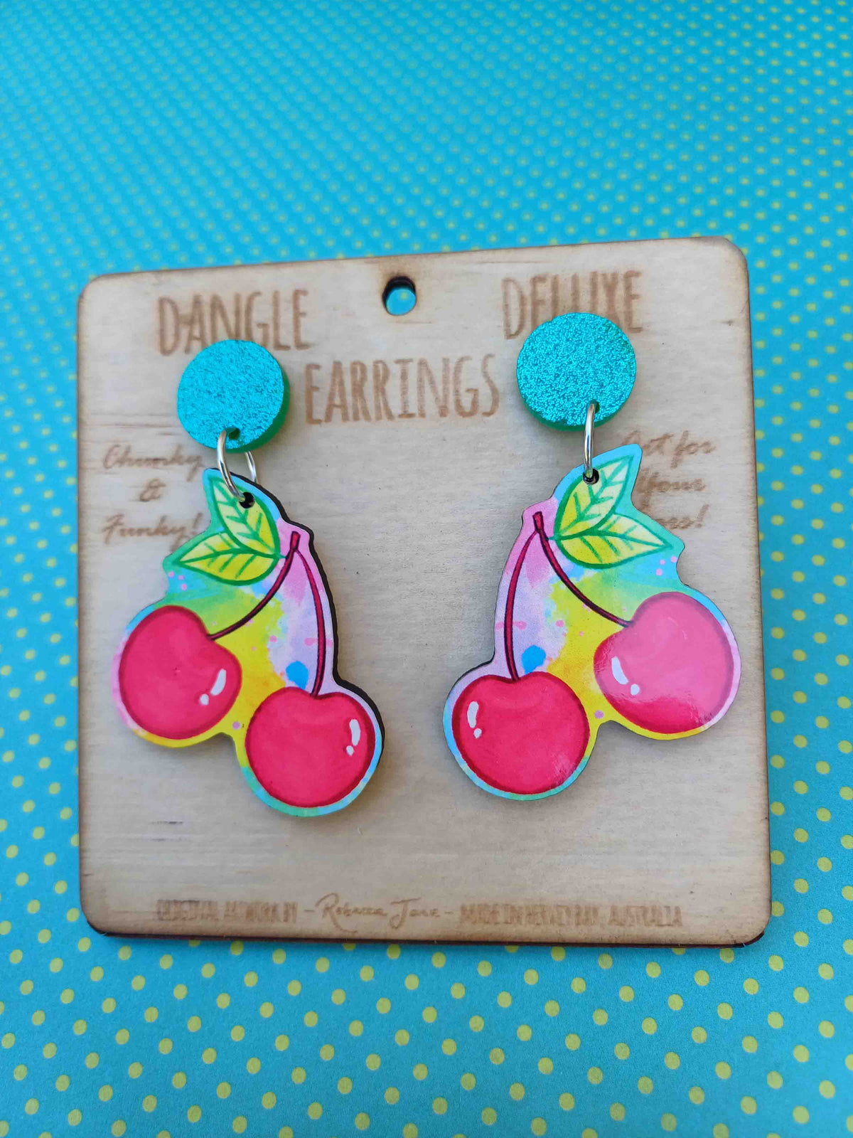 Cherry Dangle Deluxe Earrings