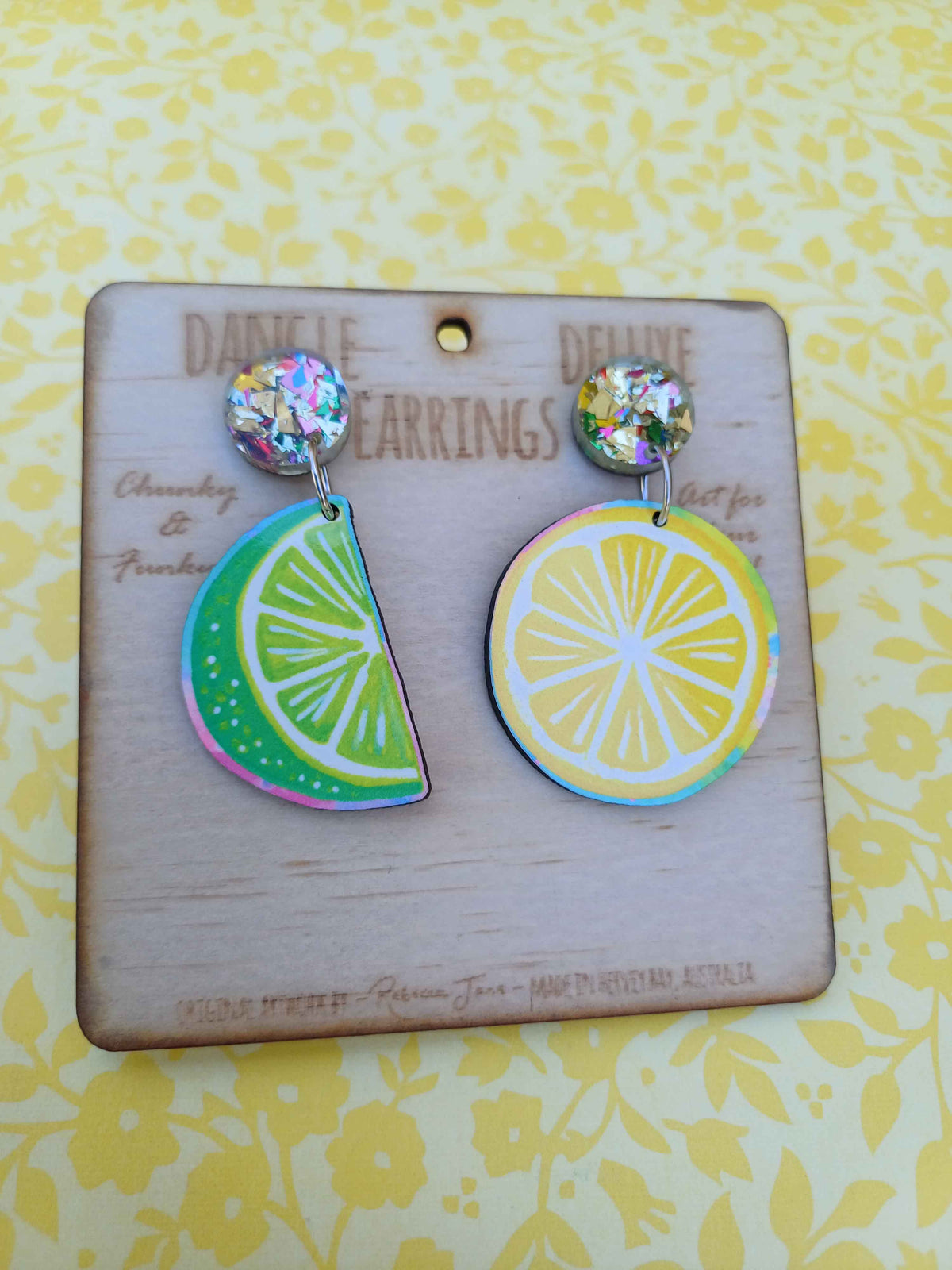 Lemon & Lime Dangle Deluxe Earrings