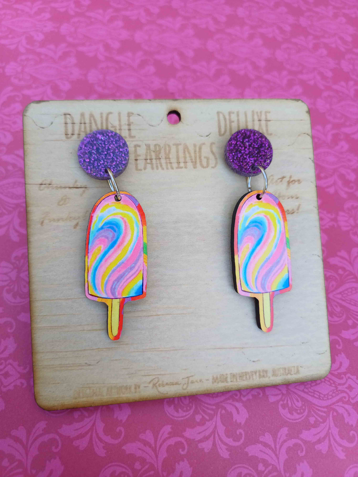 Rainbow Pop Dangle Deluxe Earrings