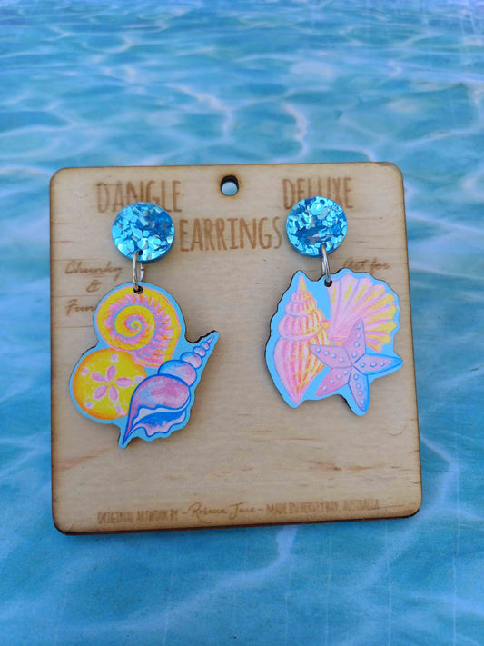Seashell Dangle Deluxe Earrings