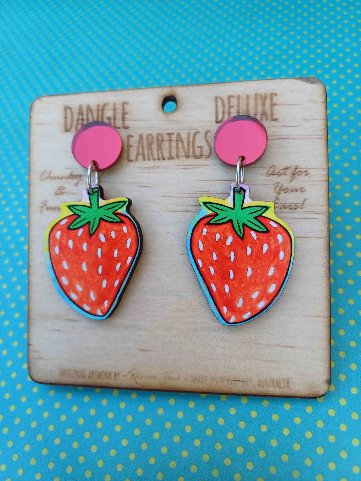 Strawberry Dangle Deluxe Earrings