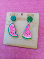 Watermelon Dangle Deluxe Earrings