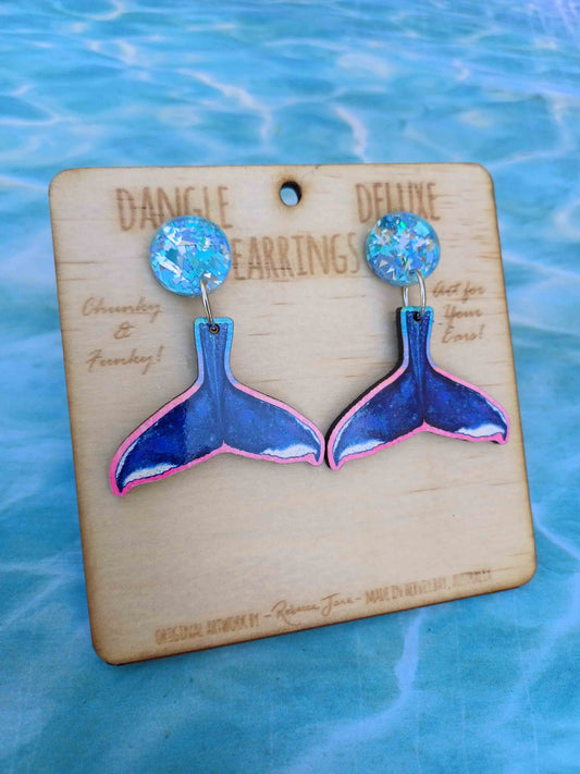 Whale Confetti Dangle Deluxe Earrings