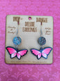 Winter Butterflies Drop Dangle Deluxe Earrings