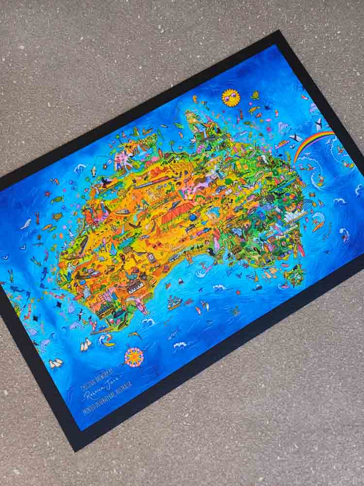 The Great Australian Map Door Mat