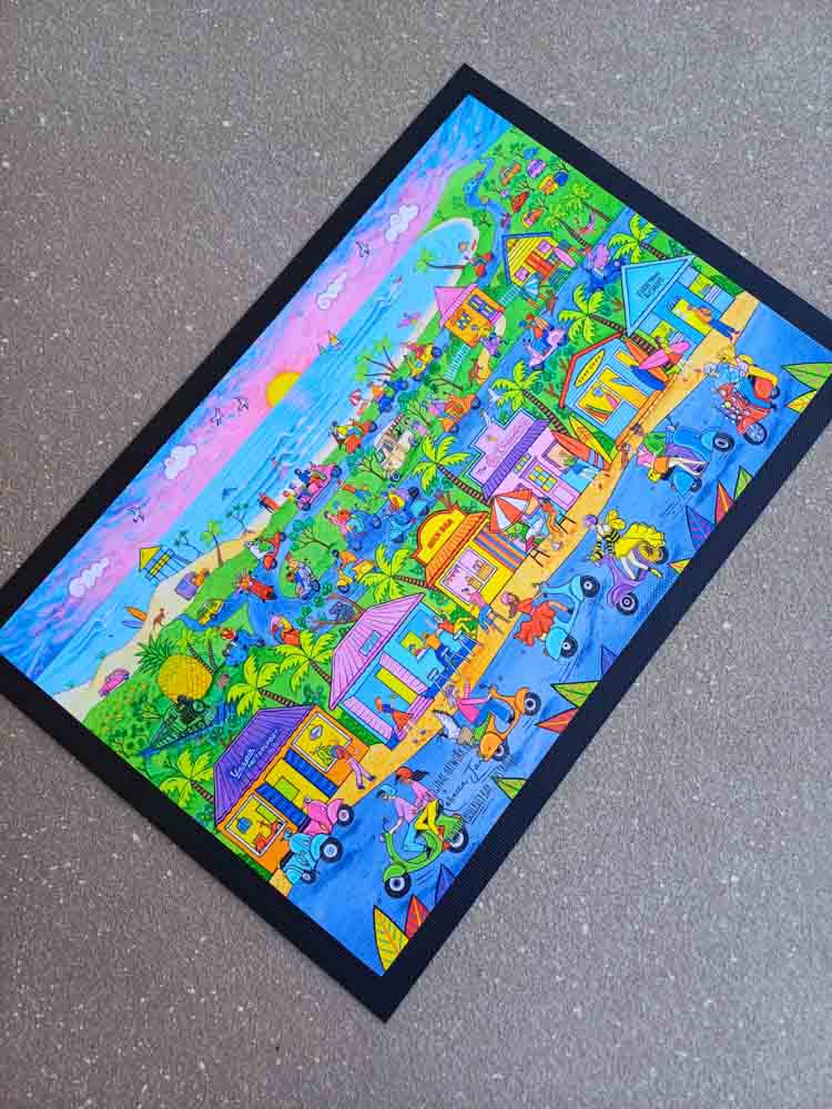 Vespas for Days Door Mat