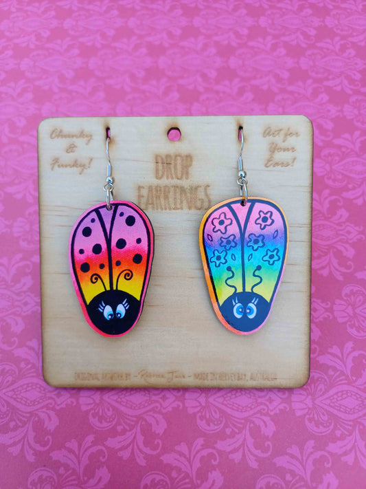 Bec's Beetles Drop Earrings