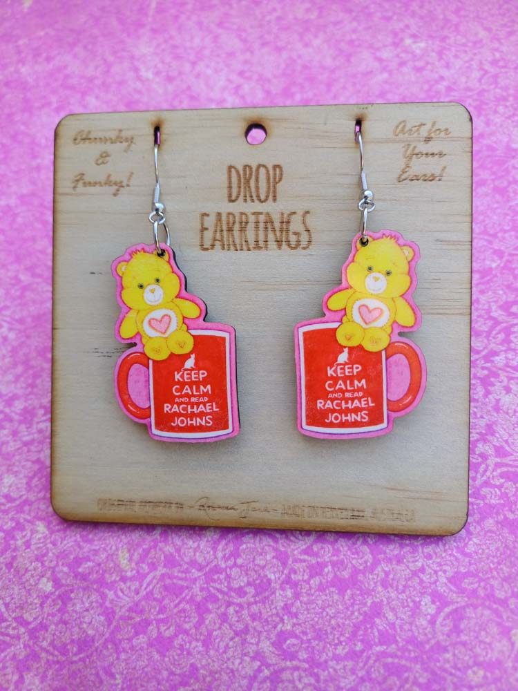 Keep Calm Bear Drop Earrings