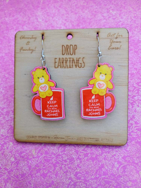 Keep Calm Bear Drop Earrings