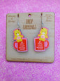 Keep Calm Bear Drop Earrings