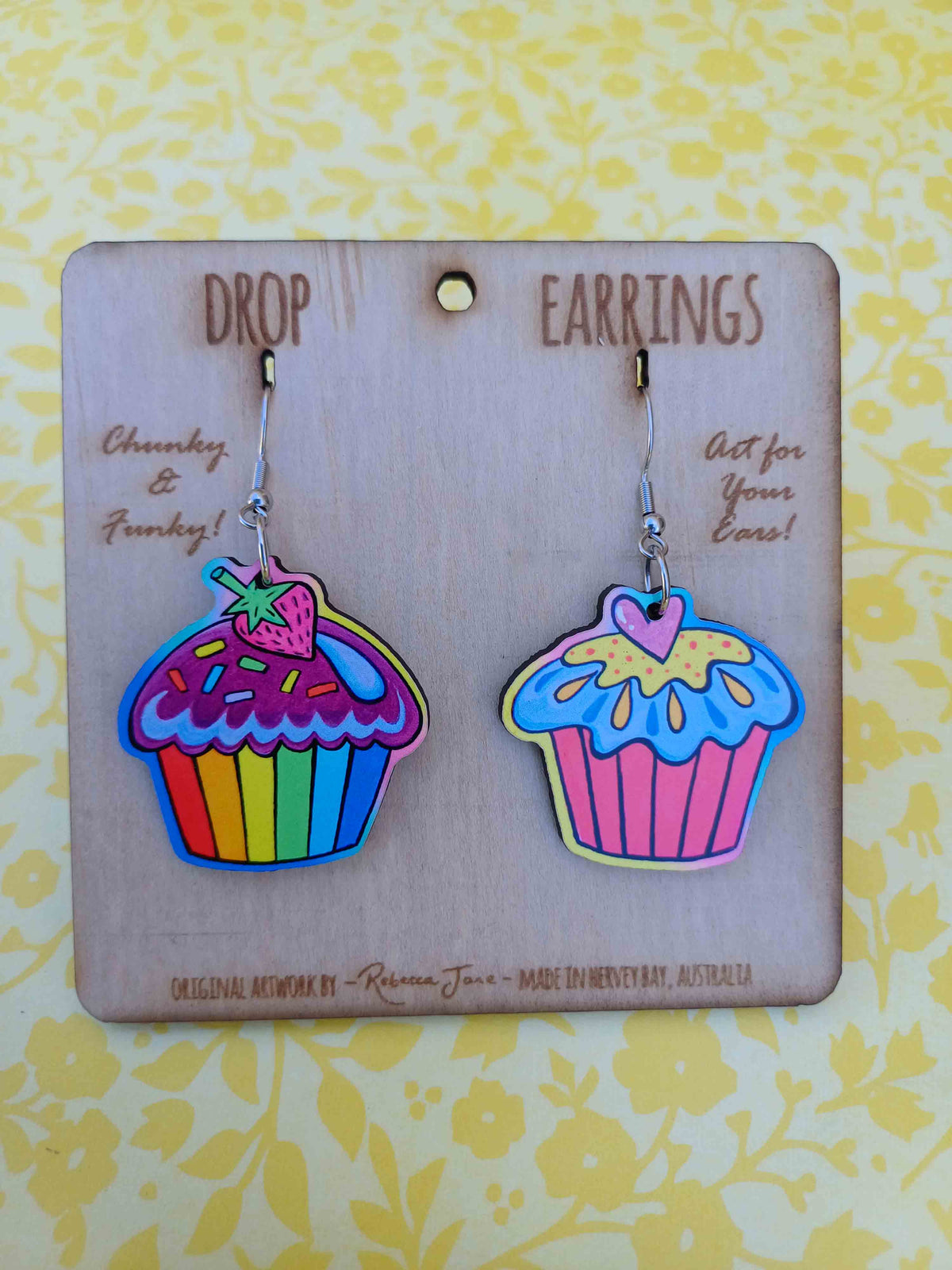 Rainbow Cake Earrings