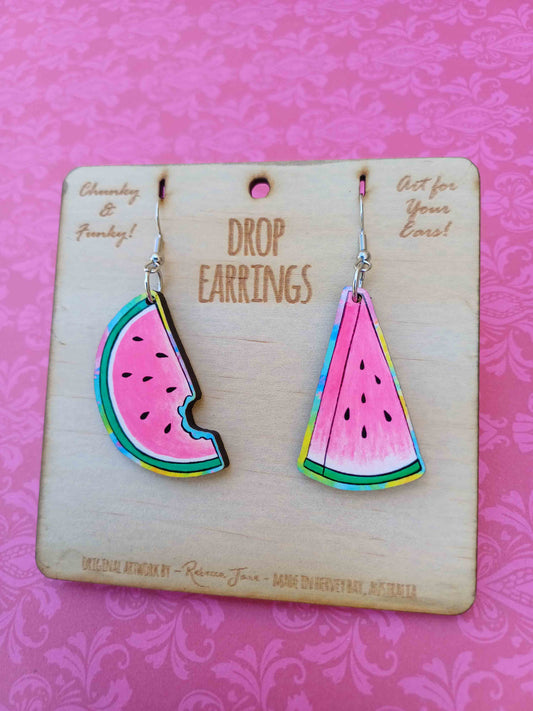 Watermelon Drop Earrings
