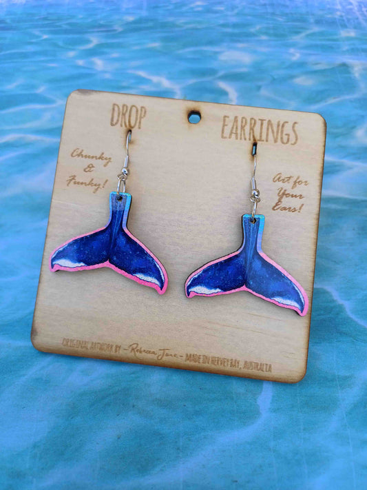 Whale Confetti Drop Earrings