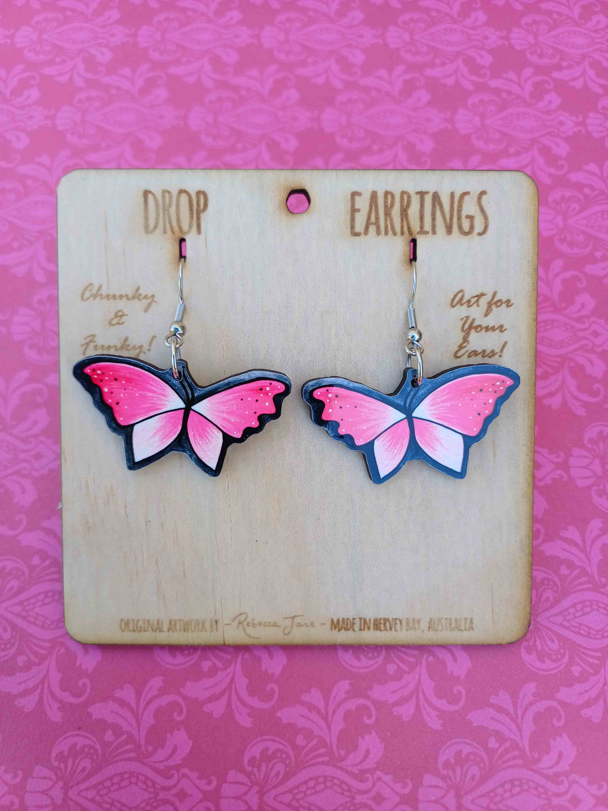 Winter Butterflies Drop Earrings