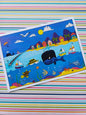 Whale Town Greeting Card