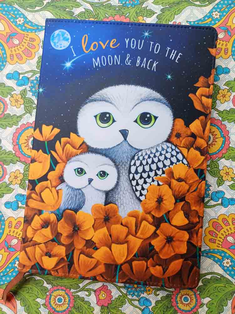 Owls in Poppies Orange Journal
