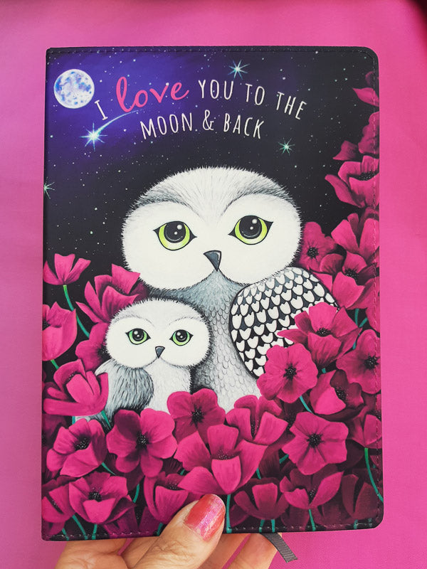 Owls in Poppies Pink Journal