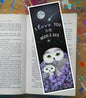 Owls in Poppies Lavender Bookmark
