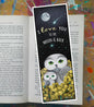 Owls in Poppies Lemon Bookmark