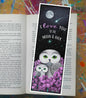 Owls in Poppies Lilac Bookmark