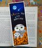 Owls in Poppies Orange Bookmark