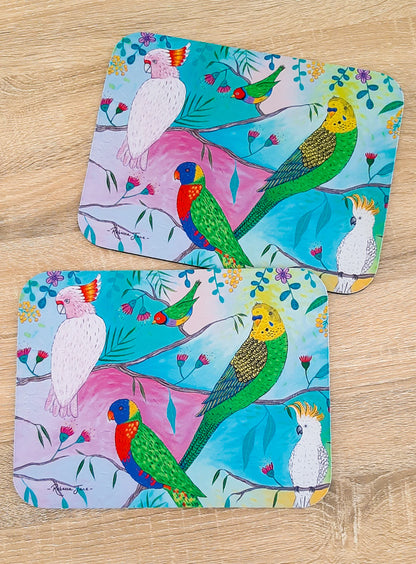 Colourful Birds of Australia Rainbow Lorikeet Placemat