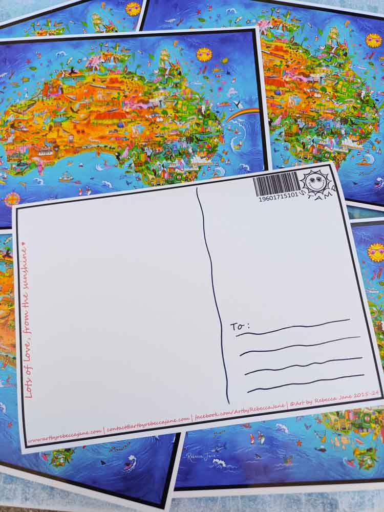 The Great Australian Map Postcard