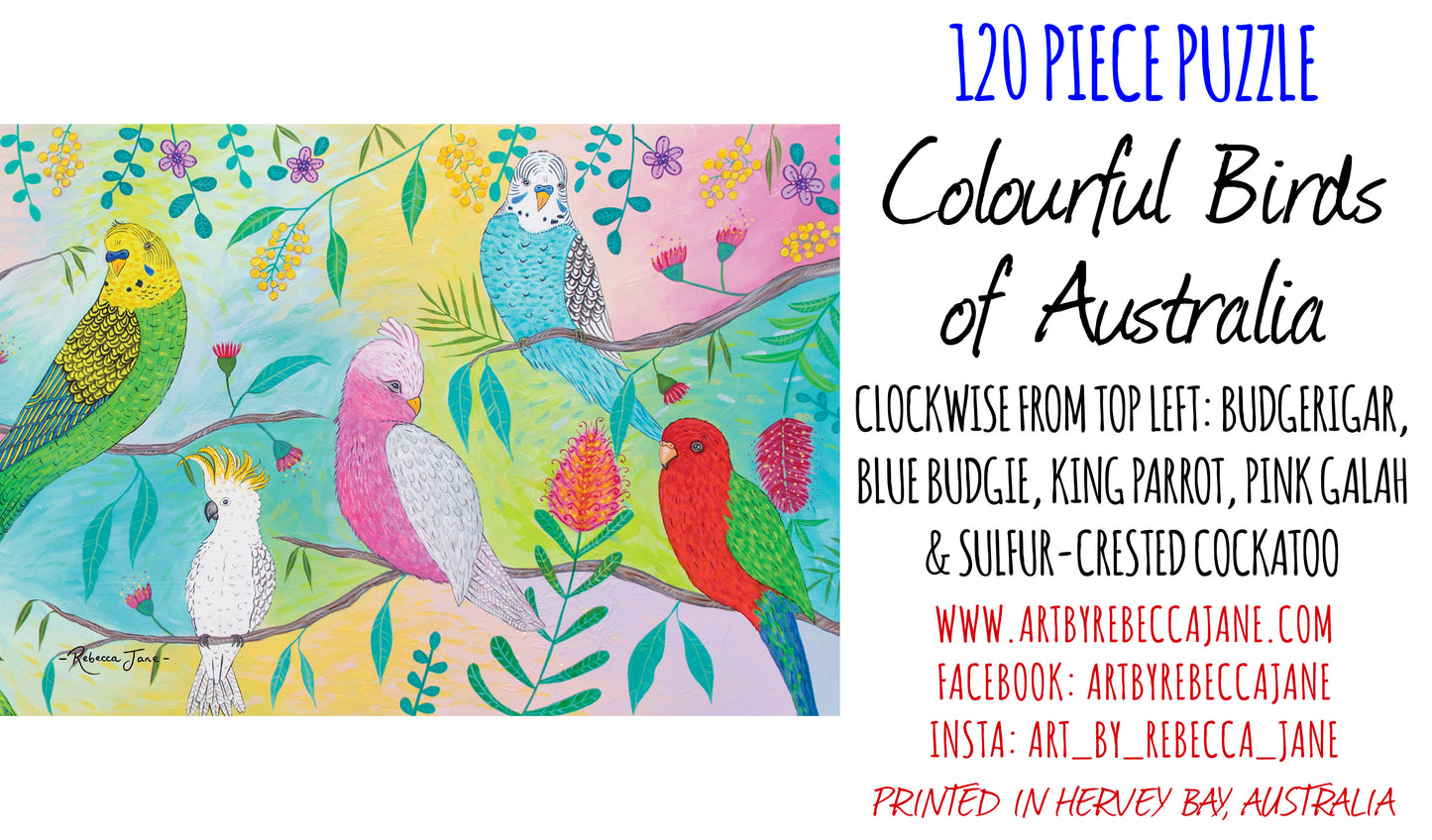 Colourful Birds Pink Galah 120 Piece Puzzle
