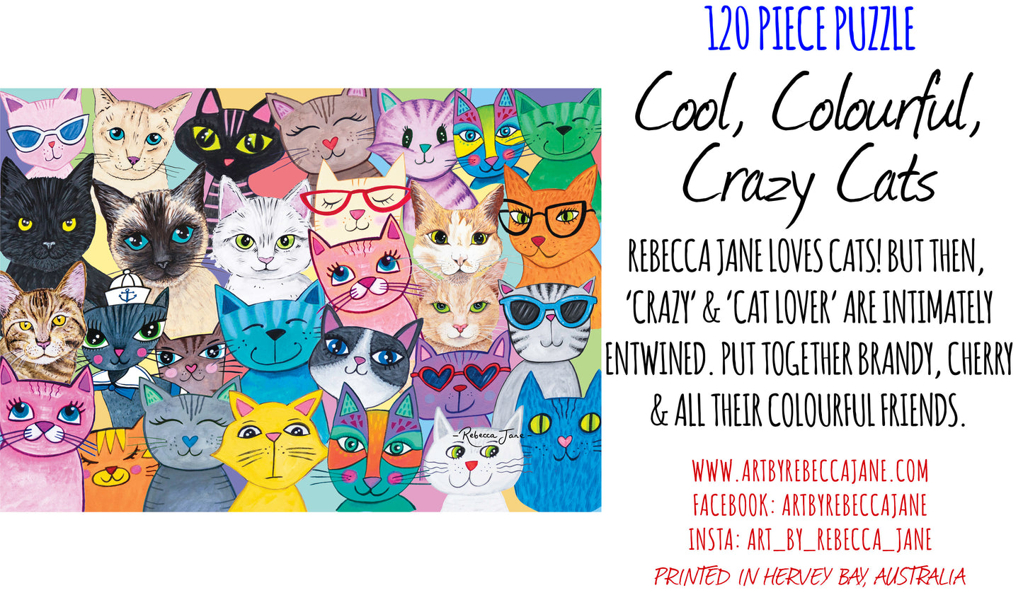 Colourful Cats 120 Piece Puzzle