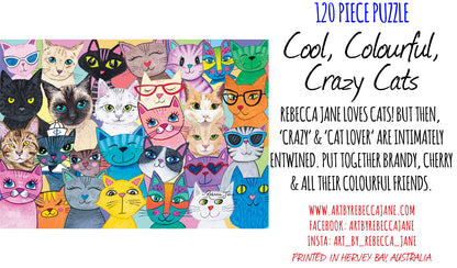 Colourful Cats 120 Piece Puzzle